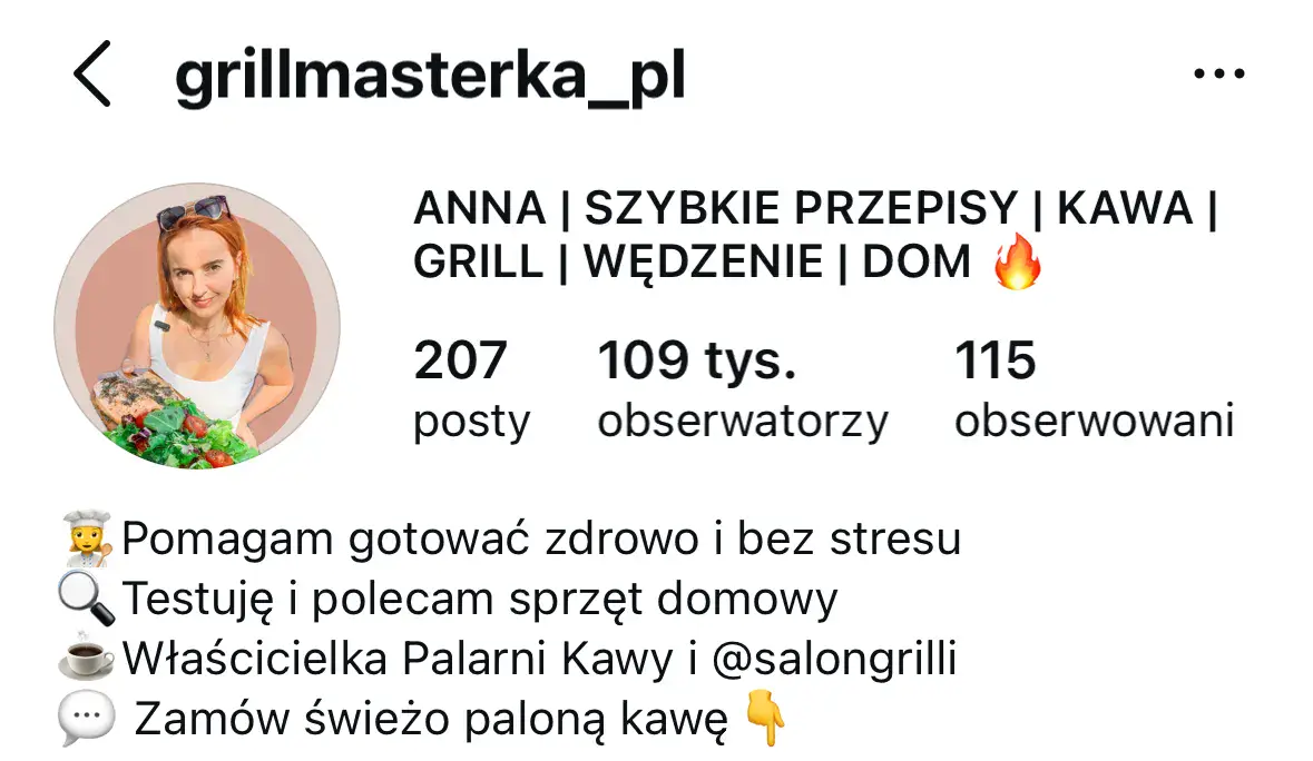 profil Instagram @grillmasterka_pl